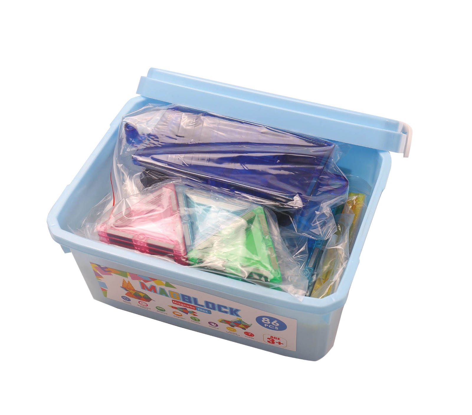 86 Parça Manyetik Yapı Blokları - Tamamı Mıknatıslı - Görsel 3