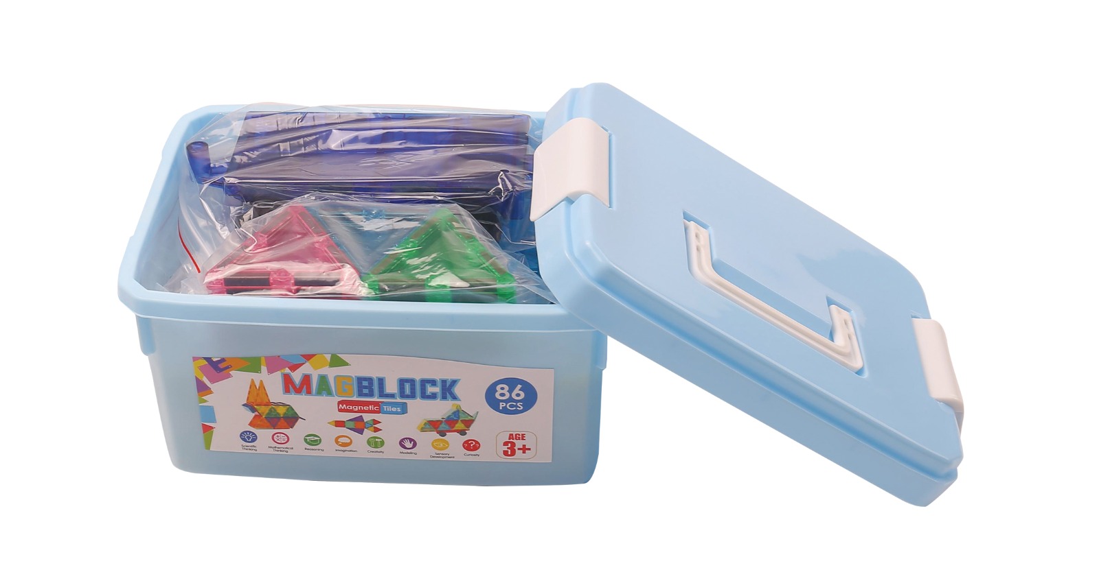 86 Parça Manyetik Yapı Blokları - Tamamı Mıknatıslı - Görsel 4