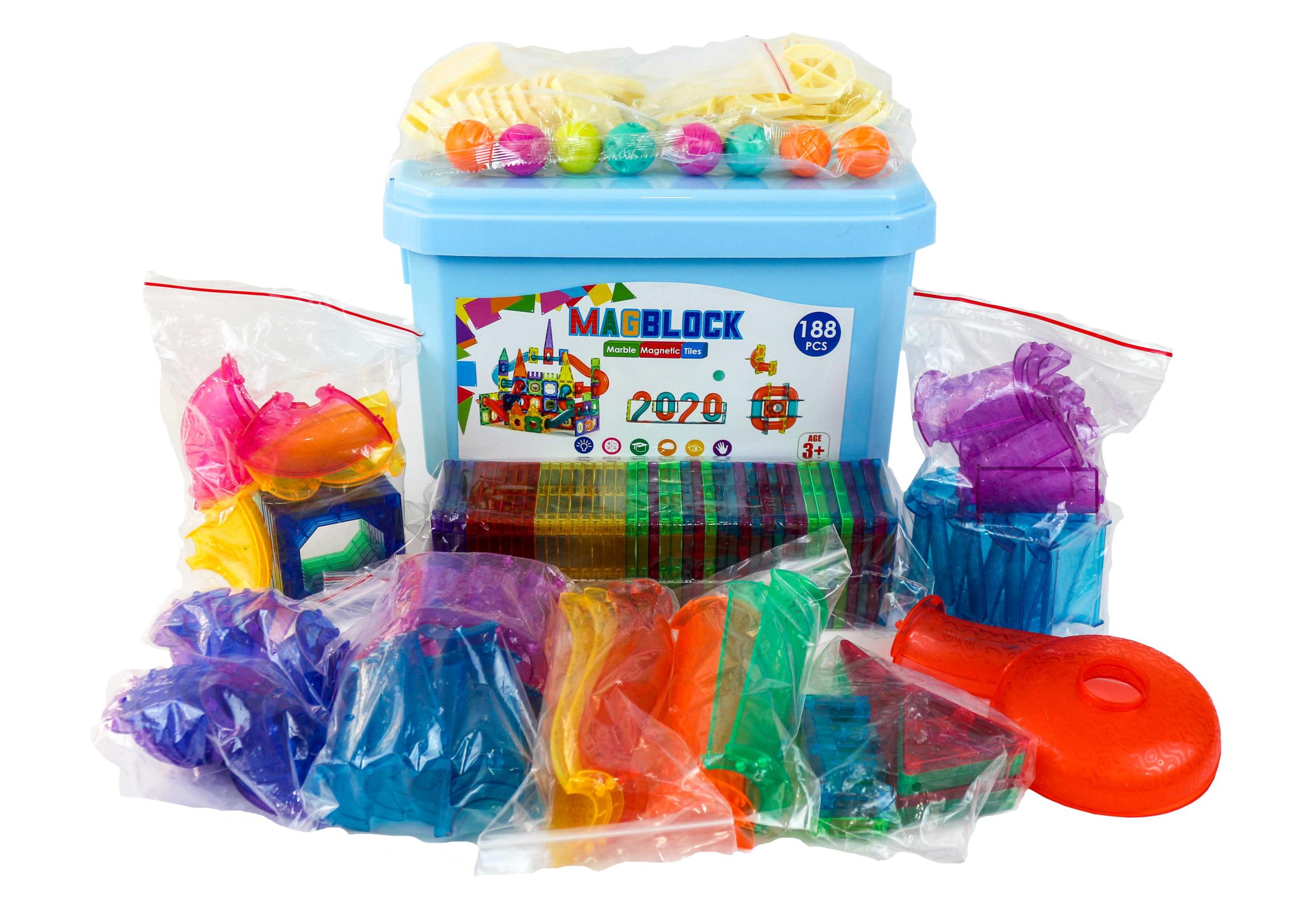 188 Parça Manyetik Yapı Blokları Ve Silindirler - Görsel 6