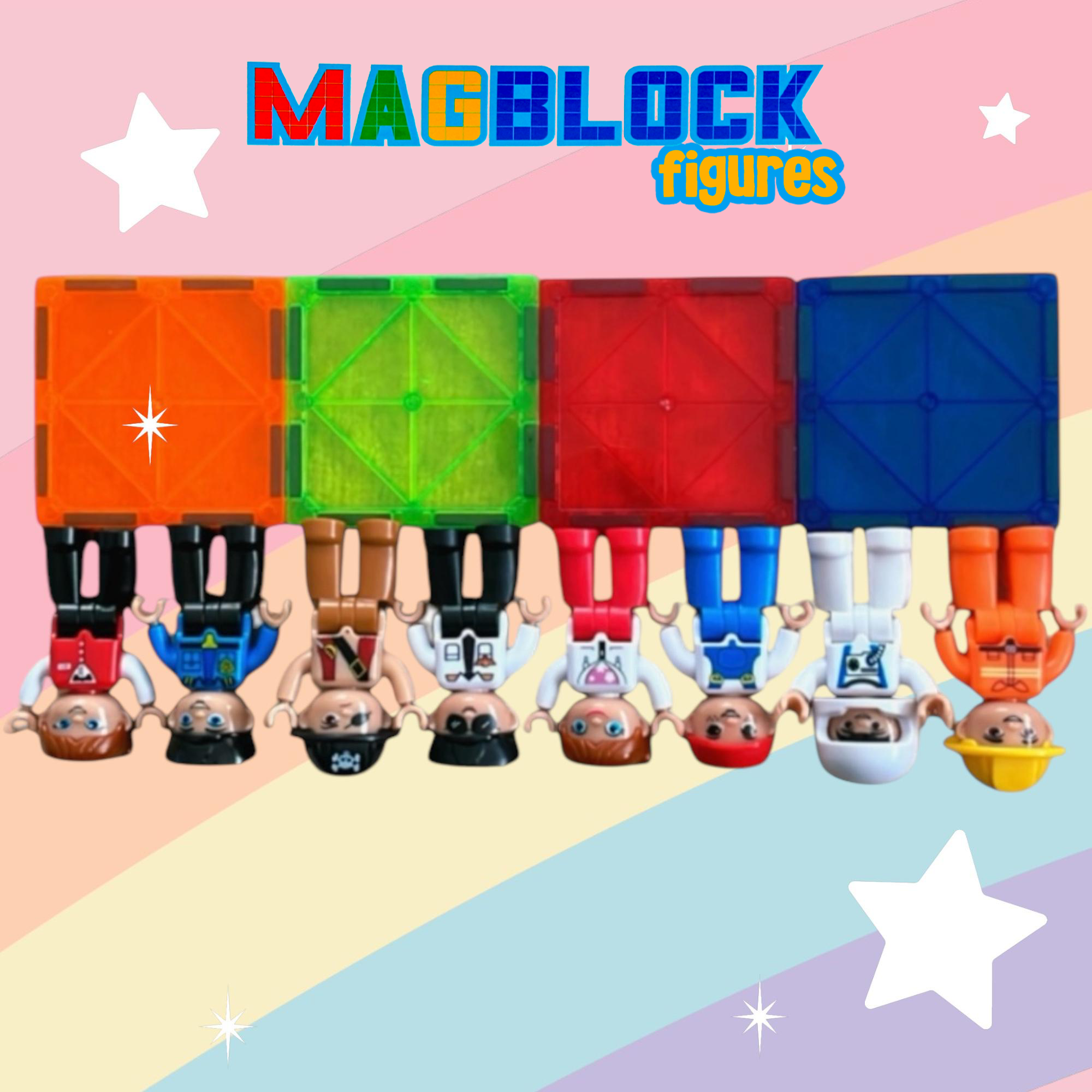 8 Adet Mıknatıslı Figür Oyuncak - Tüm Markalarla Uyumlu - Görsel 6